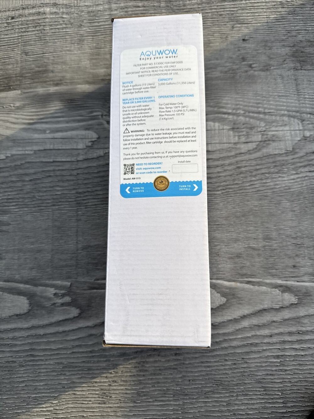 Aquwow AW-513 51300C Water Filter Compatible with Elkay EWF3000 3000 Gal